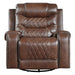 Homelegance - Putnam Swivel Glider Reclining Chair in Brown - 9405BR-1 - GreatFurnitureDeal