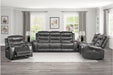 Homelegance - Putnam 3 Piece Double Reclining Sofa Set in Gray - 9405GY-3-2-1 - GreatFurnitureDeal