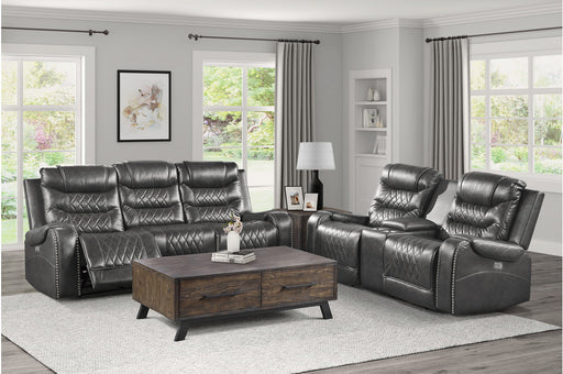Homelegance - Putnam 2 Piece Double Reclining Sofa Set in Gray - 9405GY-3-2 - GreatFurnitureDeal