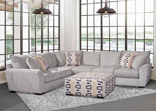 Franklin Furniture - Dorian Sectional with ottoman in Pebbles Shadow- 94049-94028 - GreatFurnitureDeal