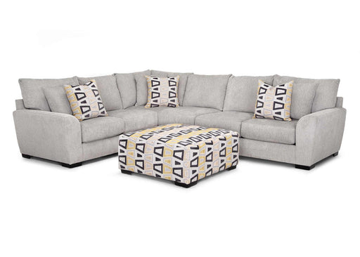 Franklin Furniture - Dorian Sectional with ottoman in Pebbles Shadow- 94049-94028 - GreatFurnitureDeal