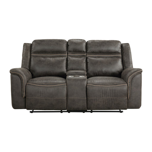 Homelegance - Boise Double Reclining Love Seat with Center Console in Brown - 9426-2 - GreatFurnitureDeal