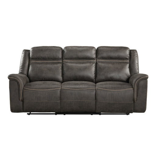 Homelegance - Boise Double Reclining Sofa with Drop-Down Cup Holders in Brown - 9426-3 - GreatFurnitureDeal