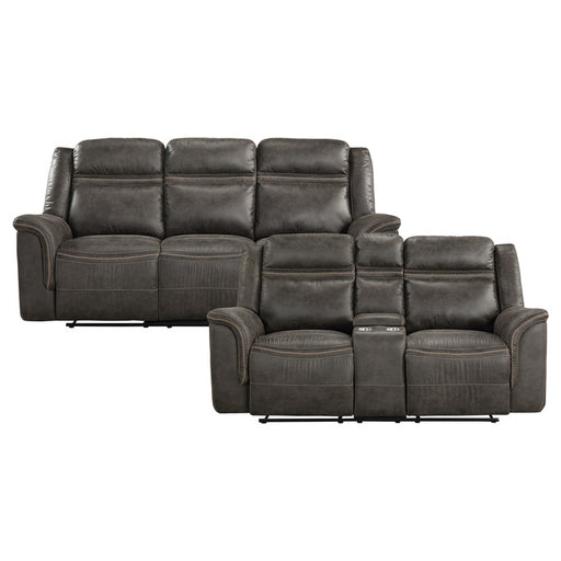 Homelegance - Boise 2 Piece Double Reclining Sofa Set in Brown - 9426*2 - GreatFurnitureDeal