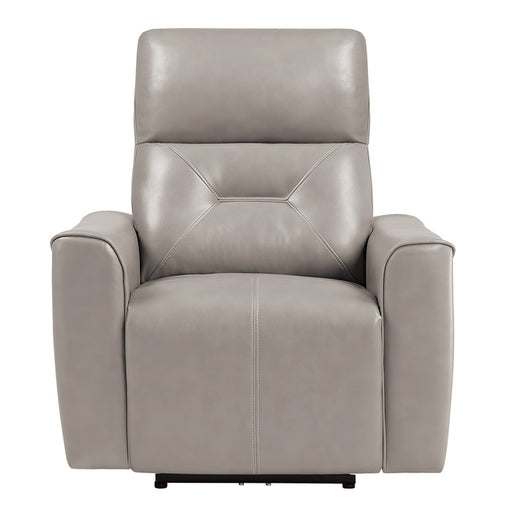 Homelegance - Burwell Power Reclining Chair with USB port in Light Gray - 9446CB-1PW - GreatFurnitureDeal