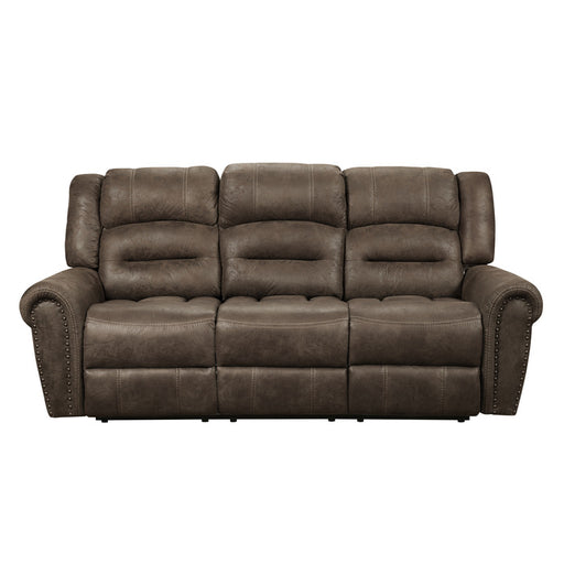 Homelegance - Creighton Double Reclining Sofa in Brown - 9467BR-3 - GreatFurnitureDeal