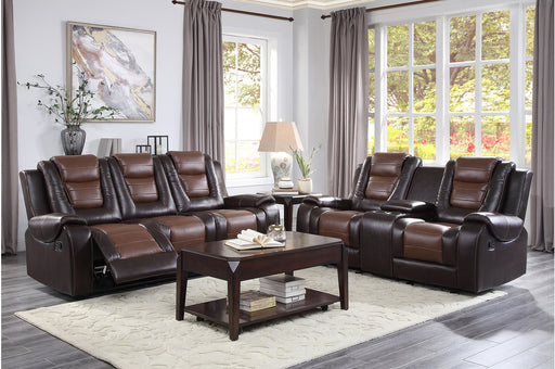 Homelegance - Briscoe 3 Piece Double Reclining Sofa Set in Dark Brown - 9470BR-3-2-1 - GreatFurnitureDeal