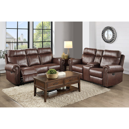Homelegance - Granville 2 Piece Double Reclining Sofa Set in Brown - 9488BR-3-2 - GreatFurnitureDeal