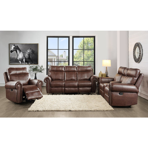 Homelegance - Granville 3 Piece Double Reclining Sofa Set in Brown - 9488BR-3-2-1 - GreatFurnitureDeal