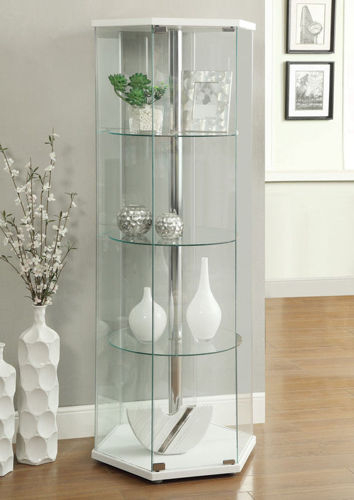 Coaster Furniture - Curio Cabinet In White - 950001 - GreatFurnitureDeal