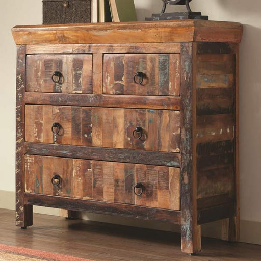 Coaster Furniture - 950366 4 Drawer Reclaimed Wood Cabinet - 950366 - GreatFurnitureDeal