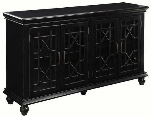 Coaster Furniture - Antique Black 4 Door Accent Cabinet - 950639