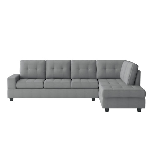 Homelegance - Maston 2 Piece Reversible Sectional with Chaise in Gray - 9507GRY*SC - GreatFurnitureDeal
