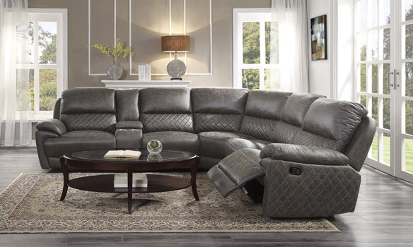 Homelegance - Knoxville 3-Piece Reclining Sectional in Brown - 9510*SC