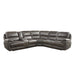 Homelegance - Knoxville 3-Piece Reclining Sectional in Brown - 9510*SC - GreatFurnitureDeal