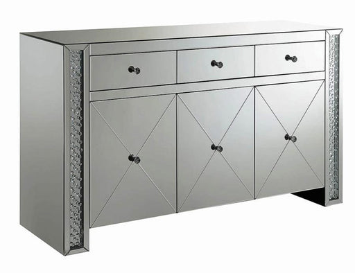 Coaster Furniture - Fueyes Server with 3 Drawer in Silver - 951100
