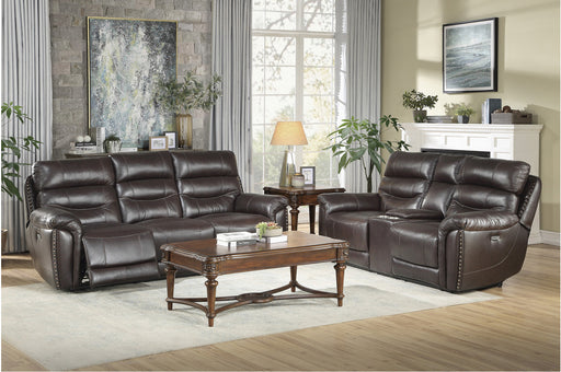 Homelegance - Lance 2 Piece Double Reclining Sofa Set in Brown - 9527BRW-3-2 - GreatFurnitureDeal