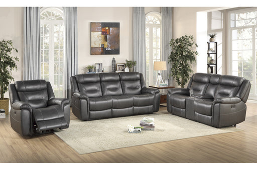 Homelegance - Kennett 3 Piece Double Reclining Sofa Set in Dark Gray - 9528DGY-3-2-1 - GreatFurnitureDeal