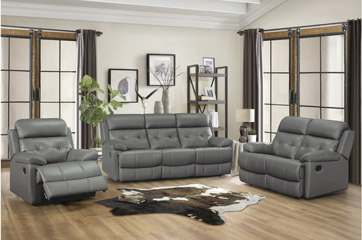 Homelegance - Lambent 3 Piece Double Reclining Sofa Set in Dark Gray - 9529DGY-3-2-1 - GreatFurnitureDeal