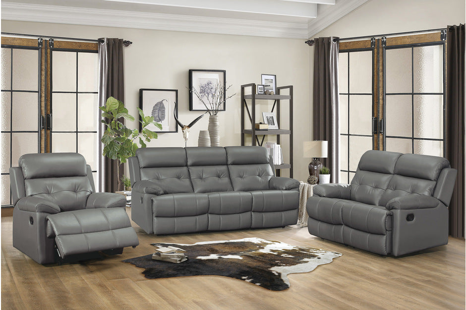Homelegance - Lambent 3 Piece Double Reclining Sofa Set in Dark Gray - 9529DGY-3-2-1 - GreatFurnitureDeal