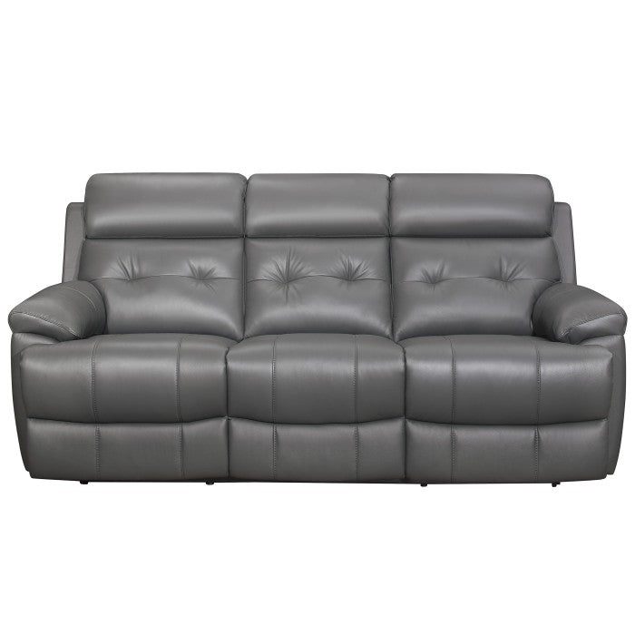 Homelegance - Lambent Double Reclining Sofa in Dark Gray - 9529DGY-3 - GreatFurnitureDeal