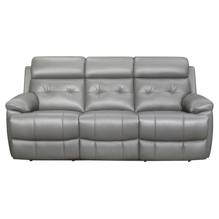Homelegance - Lambent Double Reclining Sofa in Gray - 9529GRY-3 - GreatFurnitureDeal