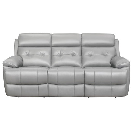 Homelegance - Lambent Double Reclining Sofa in Silver Gray - 9529SVE-3 - GreatFurnitureDeal