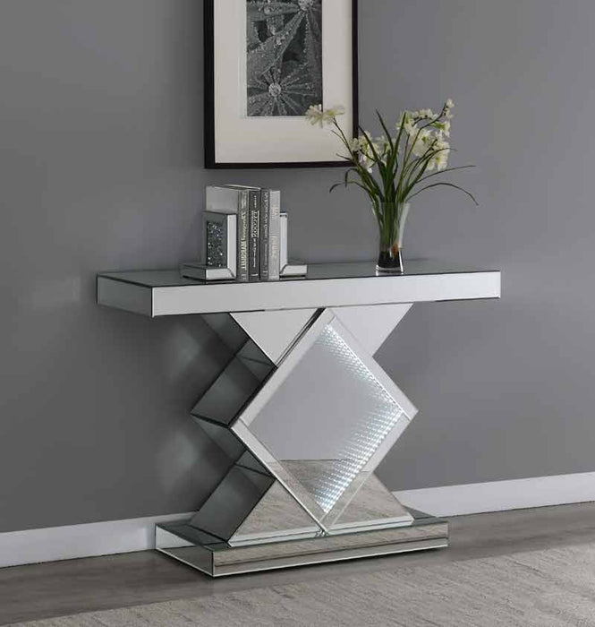 Coaster Furniture - Console Table With LED Lighting in Silver - 953333