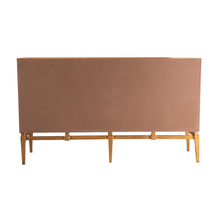 Coaster Furniture - Sunburst 4-Door Accent Cabinet Brown And Antique Gold - 953497 - GreatFurnitureDeal