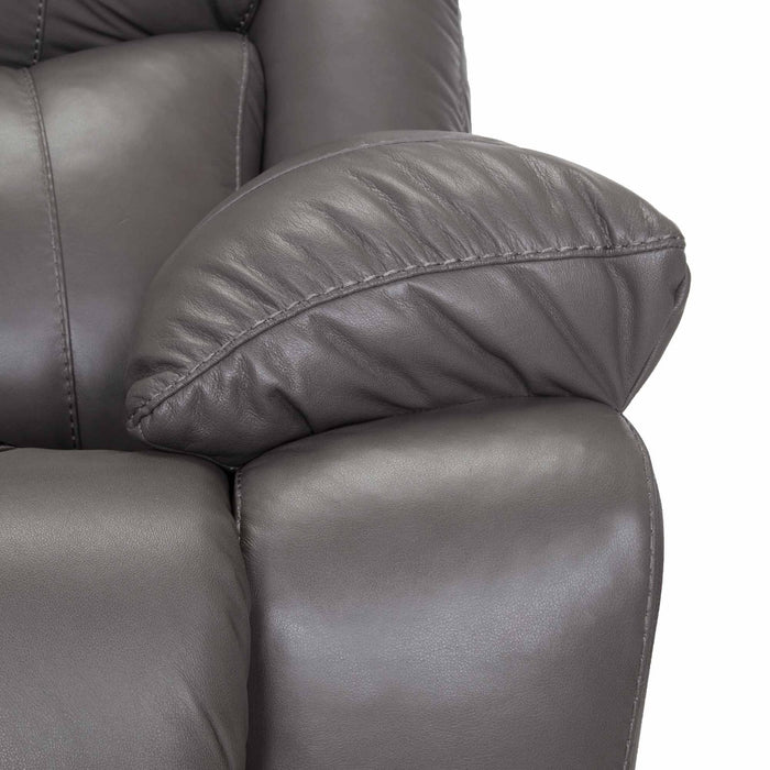 Franklin Furniture - Caesar Leather Rocker Recliner in Antigua Dark Gray - 9534-LM 92-04