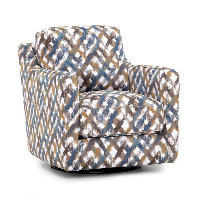 Franklin Furniture - Rowan Swivel Accent Chair  in Indigo - 2183-3902-45