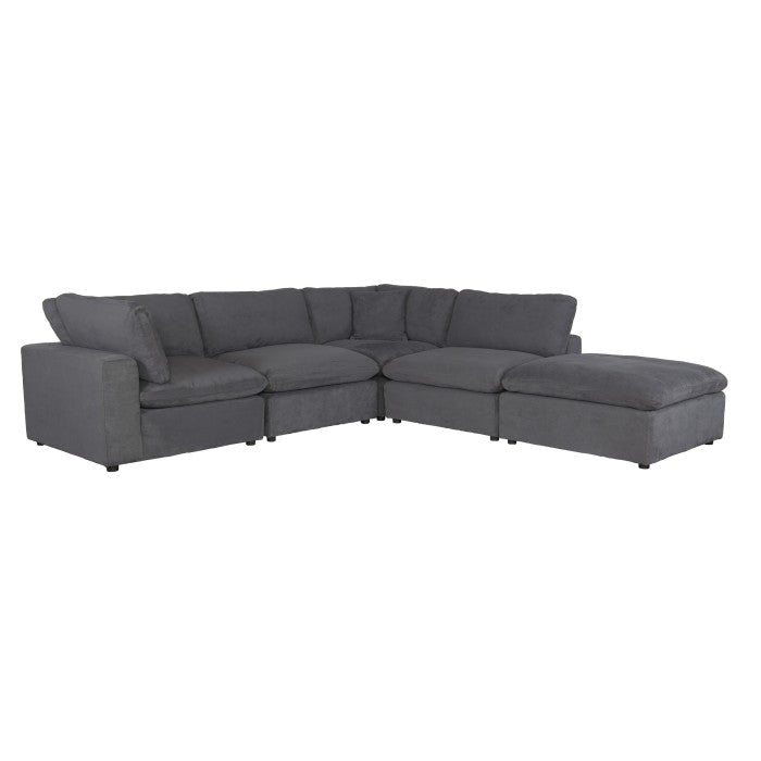 Homelegance - Guthrie 5-Piece Modular Sectional with Ottoman in Gray - 9546GY*5OT - GreatFurnitureDeal