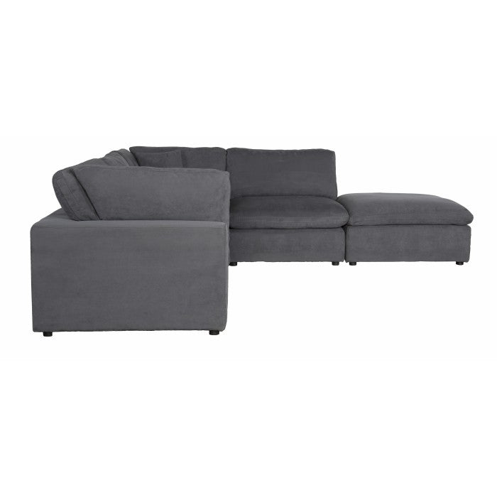 Homelegance - Guthrie 5-Piece Modular Sectional with Ottoman in Gray - 9546GY*5OT