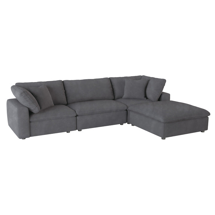Homelegance - Guthrie 4-Piece Modular Sectional with Ottoman in Gray - 9546GY*4OT - GreatFurnitureDeal