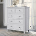 GFD Home - White Solid Wood 5 Pieces King Bedroom Sets(bed+nightstand*2+chest+dresser）New - GreatFurnitureDeal