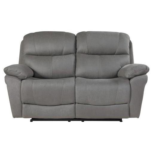 Homelegance - Longvale Power Double Reclining Love Seat with Power Headrests in Gray - 9580GY-2PWH - GreatFurnitureDeal