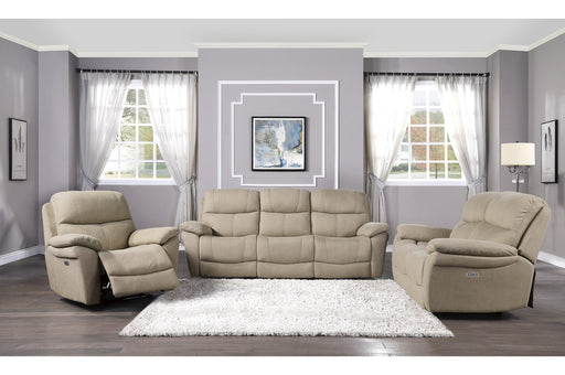 Homelegance - Longvale 3 Piece Power Double Reclining Living Room Set in Tan - 9580TN-3PWH-2-1 - GreatFurnitureDeal