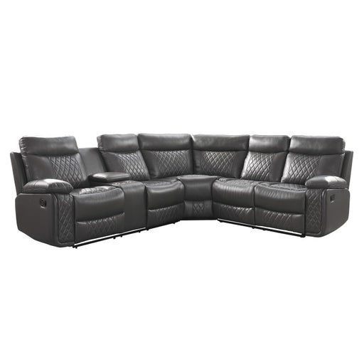 Homelegance - Socorro 3-Piece Reclining Sectional - 9599GRY*SC - GreatFurnitureDeal