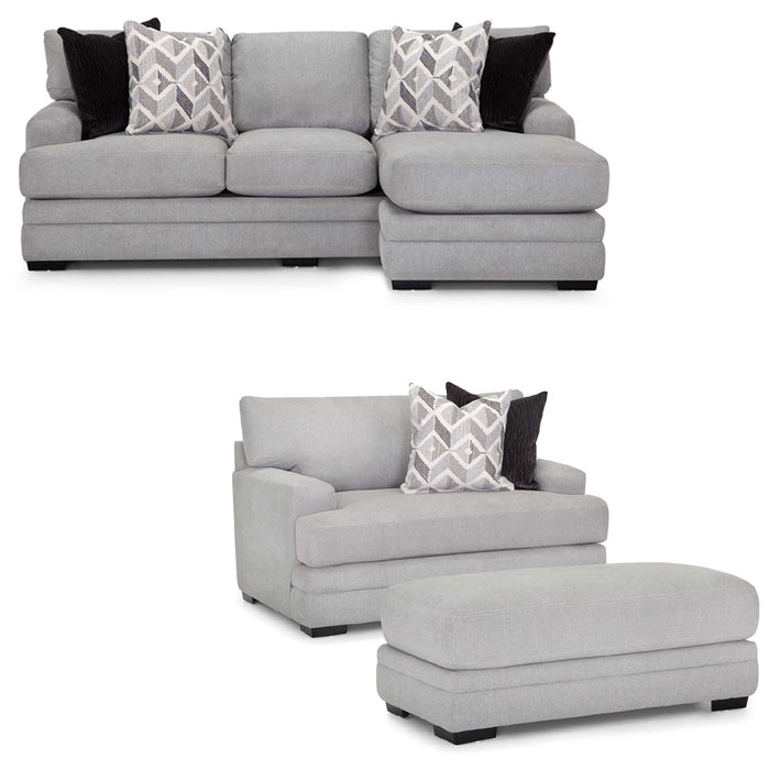 Franklin Furniture - Cleo 3 Piece Sofa Set in Pebble - 96026-88-18-PEBBLE