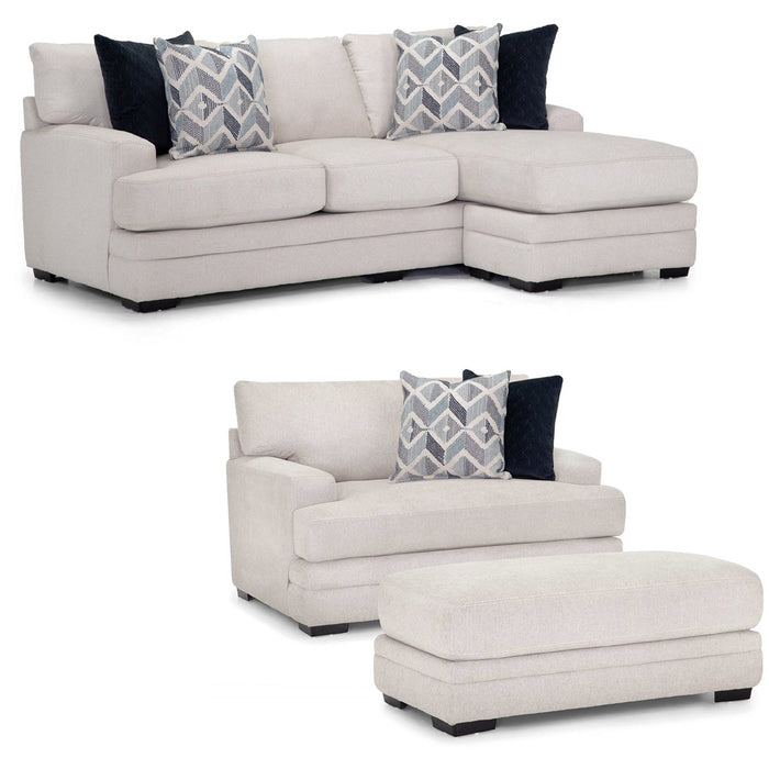 Franklin Furniture - Laken 3 Piece Sofa Set in Shell - 96026-88-18-SHELL