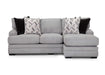 Franklin Furniture - Cleo Sofa with Reversible Chaise in Casey Pebble - 960-S-CASEY PEBBLE - GreatFurnitureDeal