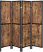 Coaster Furniture - Antique Nutmeg 4 Panel Screen - 961413 - GreatFurnitureDeal