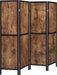 Coaster Furniture - Antique Nutmeg 4 Panel Screen - 961413 - GreatFurnitureDeal