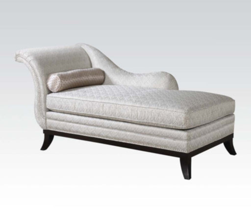 Acme Furniture - Kimbra Chaise with Accent Pillow in Beige - 96198 - GreatFurnitureDeal