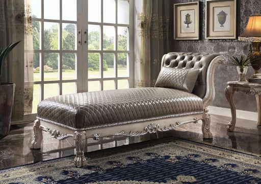 Acme Furniture - Dresden II Chaise w-1 Pillow in Vintage Bone White - 96275 - GreatFurnitureDeal