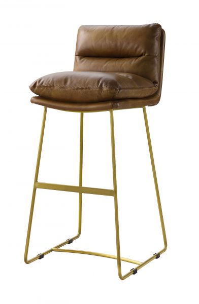 Acme Furniture - Alsey Bar Chair in Saddle Brown - 96401