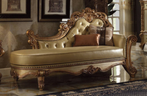 Acme Furniture - Vendome Chaise in Gold Patina - 96485