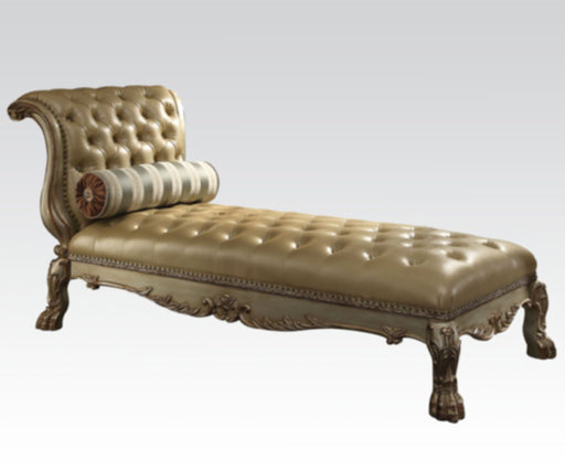 Acme Furniture - Dresden Tufted Chaise in Gold Patina - 96489 - GreatFurnitureDeal