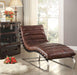 Acme Furniture - Qortini Vintage Dark Brown Leather Chaise - 96670 - GreatFurnitureDeal