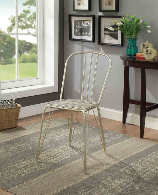 Acme Furniture - Orania Glossy Champagne Side Chair (Set-2) - 96791 - GreatFurnitureDeal